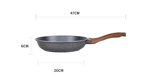 Haufson - Sartén antiadherente de piedra de mármol, funciona con todas las cocinas principales, sin PFOA natural, antiadherente, utensilios de cocina profesional para tu hogar (26 cm)