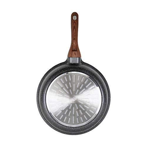 Haufson - Sartén antiadherente de piedra de mármol, funciona con todas las cocinas principales, sin PFOA natural, antiadherente, utensilios de cocina profesional para tu hogar (26 cm)