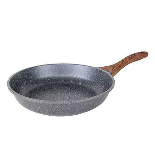 Haufson - Sartén antiadherente de piedra de mármol, funciona con todas las cocinas principales, sin PFOA natural, antiadherente, utensilios de cocina profesional para tu hogar (26 cm)
