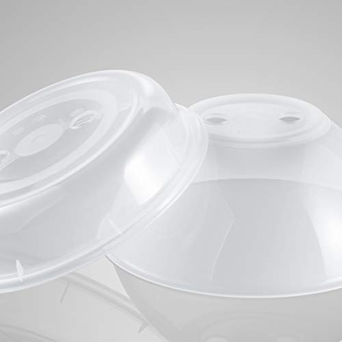 Hausfelder - Cubierta para microondas XL – Juego de 2 unidades grande y pequeño – Apto para lavavajillas y sin BPA, ideal como cubierta protectora contra salpicaduras, tapa para el microondas