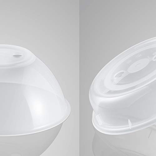 Hausfelder - Cubierta para microondas XL – Juego de 2 unidades grande y pequeño – Apto para lavavajillas y sin BPA, ideal como cubierta protectora contra salpicaduras, tapa para el microondas