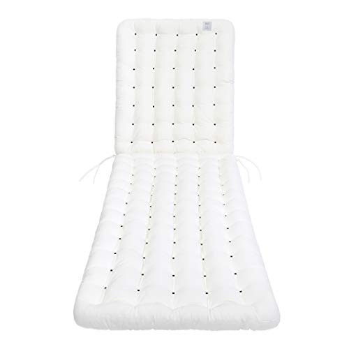 HAVE A SEAT - Cojín para tumbona (200 x 60 x 8 cm), Blanco