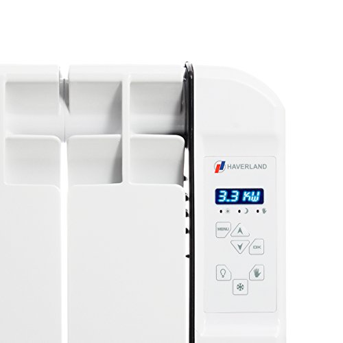 Haverland RC11BL - Emisor Térmico De Fluido Bajo Consumo, 1250W de Potencia, 11 Elementos, Programable, Ideal Espacios Reducidos