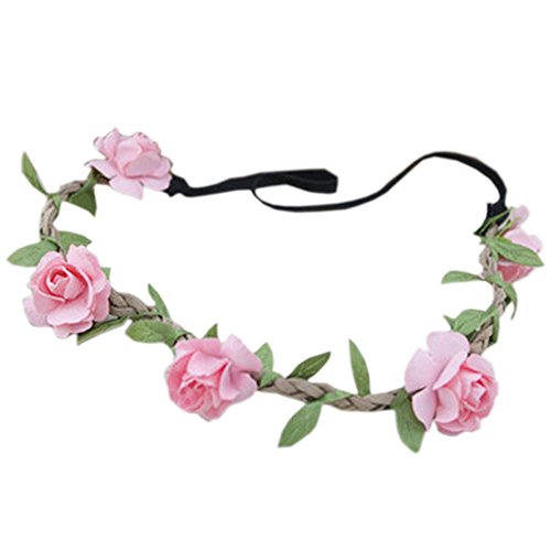 HBF 8 Piezas Diademas De Flores Mujer Multicolor Coronas De Flores Para Playa Festival Boda