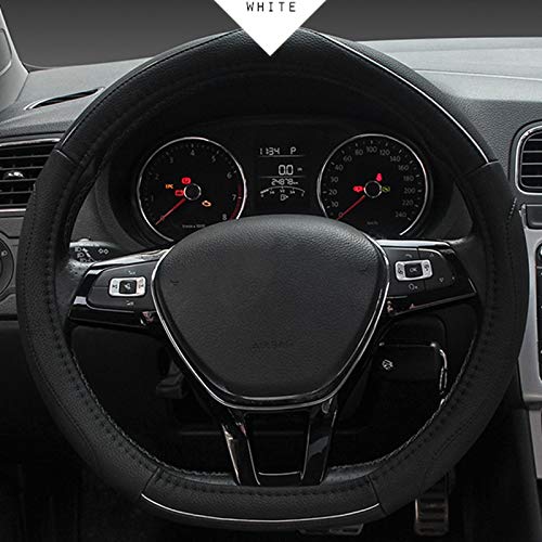HCMAX Tipo D Vehículo Cubierta del Volante Coche Protector del Volante Universal Diámetro 38cm (15") Forma de D