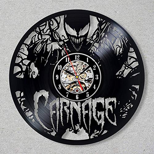 HDNFW Reloj de Pared de Vinilo Reloj de Pared de Disco de Vinilo Diseño Moderno Relojes de carnicería Reloj de Pared Decoración para el hogar Regalo silencioso para su Novio