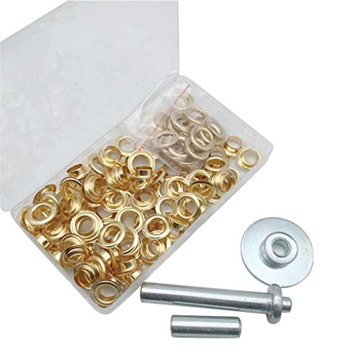 heacker 103 PC / 12mm Metal Ojales de Cuero Tienda de campaña Tela Craft Kit Ojales con Instalar la Caja de Herramientas y Almacenamiento
