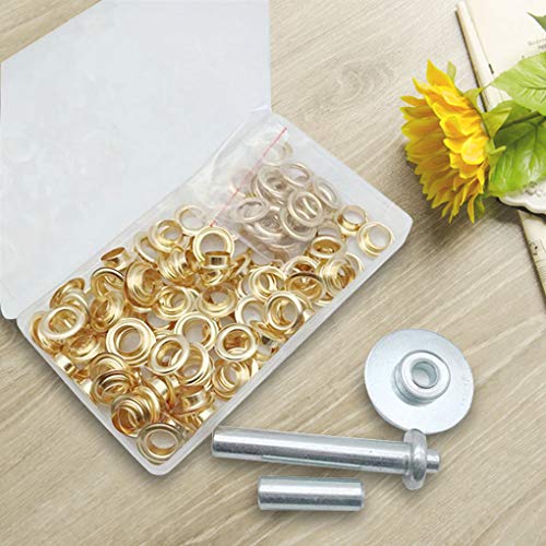 heacker 103 PC / 12mm Metal Ojales de Cuero Tienda de campaña Tela Craft Kit Ojales con Instalar la Caja de Herramientas y Almacenamiento
