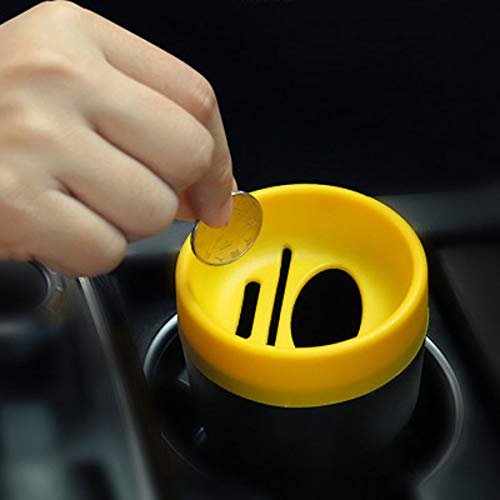 Healifty Cenicero para Coche portátil Caja de pañuelos Cestos de Basura Contenedores de Almacenamiento de Tarjetas de Monedas Accesorios para Interiores (Color Aleatorio)