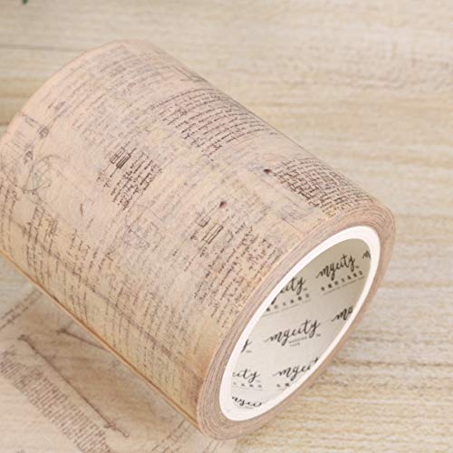 Healifty vintage washi tape wide adhesivo cinta de papel calcomanías decorativas para diario bullet journal planner diy arte manualidades scrapbooking (patrón 4)
