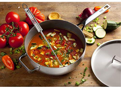 Healthy & tasty innovadora Acero Inoxidable Sartén con con Tapa Ø26 cm & Termómetro Sartén para inducción + Apta para Horno