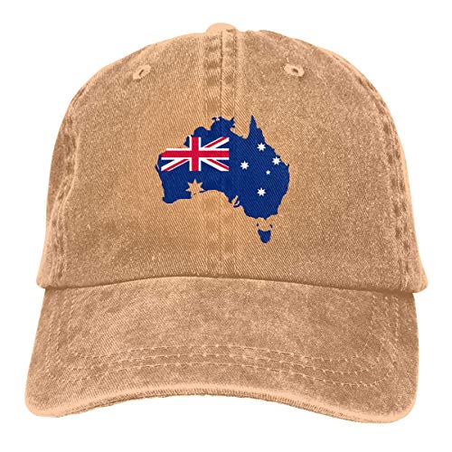 Heefan - Gorra ajustable de sarga con diseño de bandera de Australia