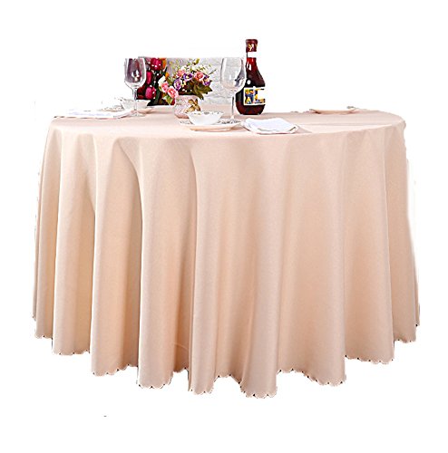 Heheja Falda de Mesa Fiesta Decoración Restaurante Partido Mantel de Mesa Champán 220cm