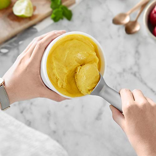 Heladera yogurtera 2 en 1 ELISA con compresor de refrigeración y función de calefacción, 2 l Máquina de helados y yogur en acero inoxidable, función de mantenimiento de frío