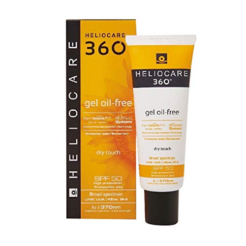 Heliocare 360º Gel Oil-Free SPF 50+ - Crema Solar Facial, Fotoprotector Avanzado, Ligero, Pieles Grasas, Tendencia Acneica, Acabado Mate y Tacto Seco, 50ml