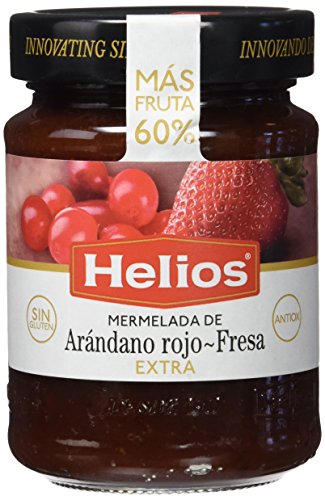 Helios Mermelada Extra Arándano Rojo-Fresa - 340 gr - , Pack de 6