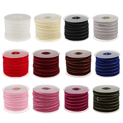 Hellery Carrete De Cinta De Terciopelo De 20 Yardas Disponible En Muchos Colores 10 Mm / 0.4 Pulgadas De Ancho - Morado