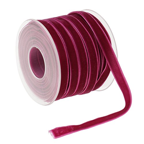 Hellery Carrete De Cinta De Terciopelo De 20 Yardas Disponible En Muchos Colores 10 Mm / 0.4 Pulgadas De Ancho - Morado