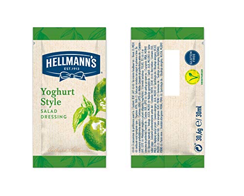 Hellmann's - Salsa Yogur en Monoporciones (sin gluten y vegetariana) 50 Sobres x 30 ml