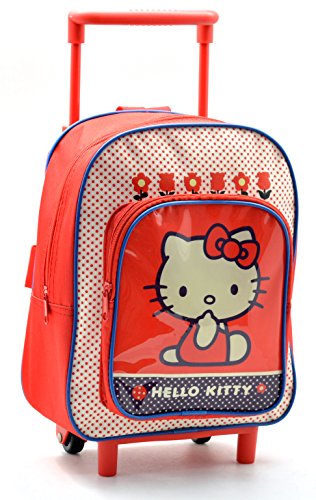 Hello Kitty AR641 - Mochila Carro Capacidad 28 x 12 x 22 cm Mochila Infantil 34 cm, Multicolor