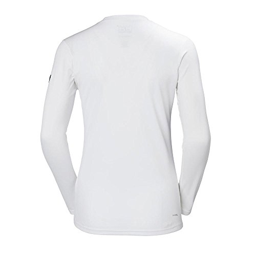 Helly Hansen W HH Tech Crew Camisa Deportiva, Mujer, Blanco (Blanco 001), Medium (Tamaño del Fabricante:M)