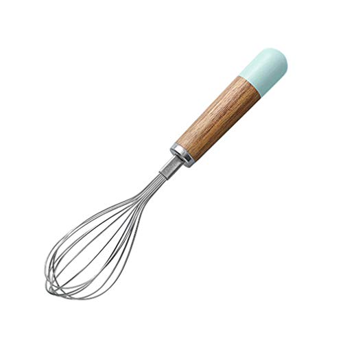 Hemoton Batidor de Huevo de Acero Inoxidable Batidor de Huevo Manual Batidora Manual para Pasteles de Pan Salsas Huevo Y Más Herramienta de Restaurante de Cocina Casera (Plata + Azul)