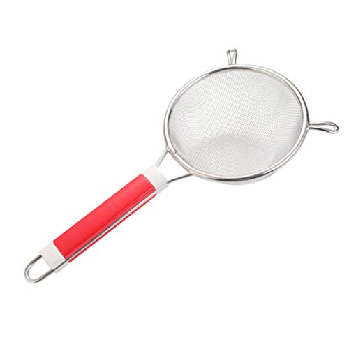 Hemoton Colador de Malla de Alambre de Acero Inoxidable Colador con Mango de Plástico Tamices Cocina Que Sirve Skimmer para Cocinar en Casa (14 Cm)