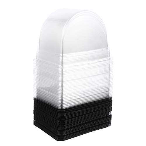 Hemoton Contenedor de Postre de Pastel de Plástico de 30 Piezas con Tapa Transparente Despensa Desechable Caja de Rollo Suizo Pastel de Queso Envase de Pastel para Viajes de Comida para