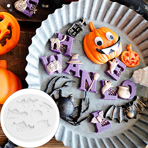 Hemoton Moldes para Hornear de Silicona de Halloween Moldes de Caramelo Antiadherentes Moldes de Chocolate para Cocina Herramientas para Hornear de Bricolaje