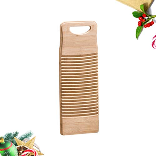 Hemoton Ropa de Lavado de Madera de Bambú Tabla de Lavar Tabla de Lavar Tabla de Lavar a Mano para Suministros de Lavandería en El Hogar M