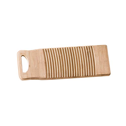 Hemoton Ropa de Lavado de Madera de Bambú Tabla de Lavar Tabla de Lavar Tabla de Lavar a Mano para Suministros de Lavandería en El Hogar M