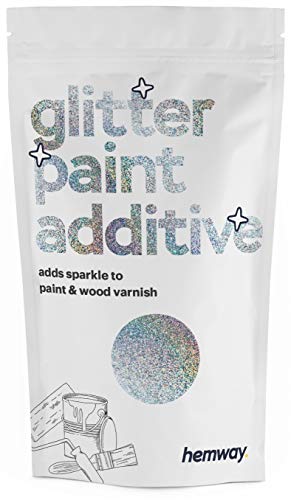 Hemway - Aditivo Brillante para Pinturas de emulsión a Base de Agua - Plateado - Efecto Holograma - 100 g