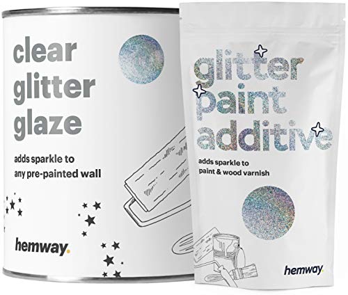 Hemway - Barniz con Purpurina para Paredes pintadas - Disponible en 25 Colores - 1 l