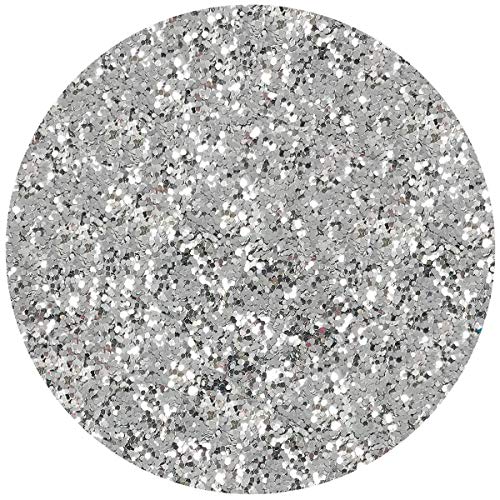Hemway Craft 100g -Purpurina fina 1/64"0.015" 0,4 mm, plata, FINE 1/64" 0.015" 0.4MM