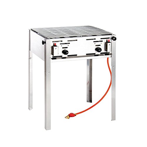 Hendi GRILL-MASTER MAXI Parrilla Isla de cocina propano/butano 11600W Acero inoxidable - Barbacoa (11600 W, Parrilla, propano/butano, 714 g/h, CE, Isla de cocina)