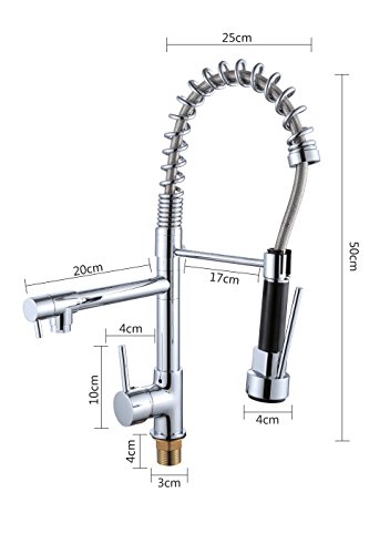 HENGMEI Grifo Mezclador Grifo de Cocina Fregadero Grifo de Baño con Dos Caños Giratorios Monomando de lavabo Monom ando Baño de Cocina Para Lavabo Y Baño, Tipo D