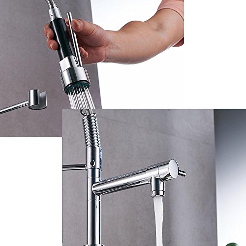 HENGMEI Grifo Mezclador Grifo de Cocina Fregadero Grifo de Baño con Dos Caños Giratorios Monomando de lavabo Monom ando Baño de Cocina Para Lavabo Y Baño, Tipo D