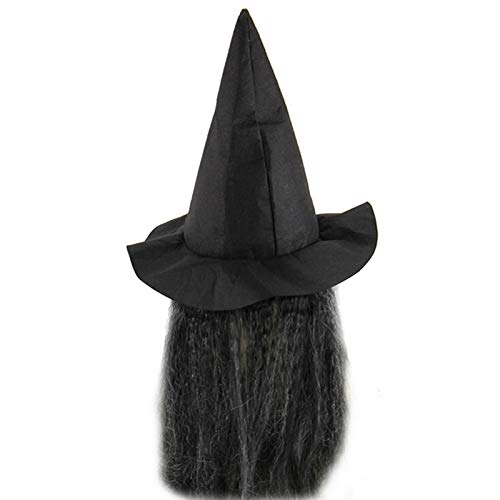 Heoolstranger Máscara Realista, Cabeza Verde Completa Látex Halloween para Adultos Y Cara Bruja Pelo Negro, Disfraz De Zombie Aterrador para Halloween, Navidad, Pascua, Juegos De rol