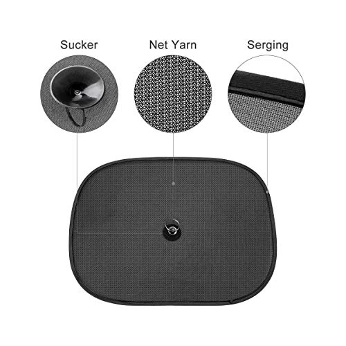 HEQUN Parasol Lateral Electrostático de Coche Producción Rayos Ultravioleta para bebés Retráctil Fácil de instalar 44cm * 36cm (110 X 50 cm) (S)