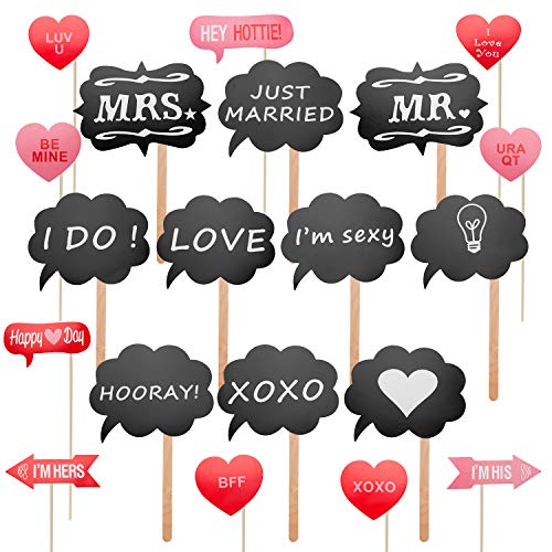 Herefun 69 Pcs DIY Photo Booth, Incluyendo Cómica Divertida Creativa Bigotes para el Partido, Boda, Cumpleaños y La Graduación