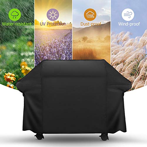 Herefun Funda para Barbacoa Impermeable, 420D Oxford Funda Protector para Barbacoa de Gas, Cubierta BBQ Parrilla Funda Protectora 152x76x121cm