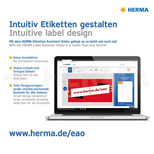Herma 5067 - Pack de 300 etiquetas, diámetro 60 mm, color blanco