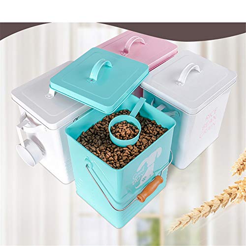 Hermética Pet Food Golosinas contenedor de almacenamiento Alimentos for perros Comida for gatos barril barril sello a prueba de humedad a prueba de humedad a prueba de insectos de metal caja de almace