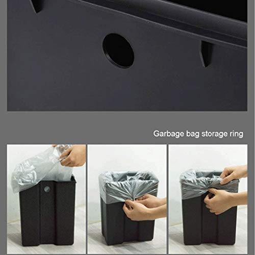Hermosa Apariencia Papelera for el hogar Estudio dormitorio WC, acero inoxidable de basura de pedal bin silencioso Descendente cubierta helada del cepillado Apariencia papelera, Plata Diseño Portátil