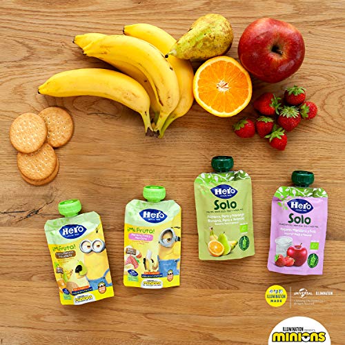 Hero Baby - Pack Merienda Minions, Incluye 4 Bolsitas, 4 Snacks, Juegos y Coloreables - 605 g