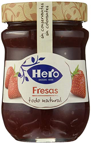 Hero Confitura Extra de Fresa Todo Natural - Paquete de 12 x 345 gr - Total: 4140 gr