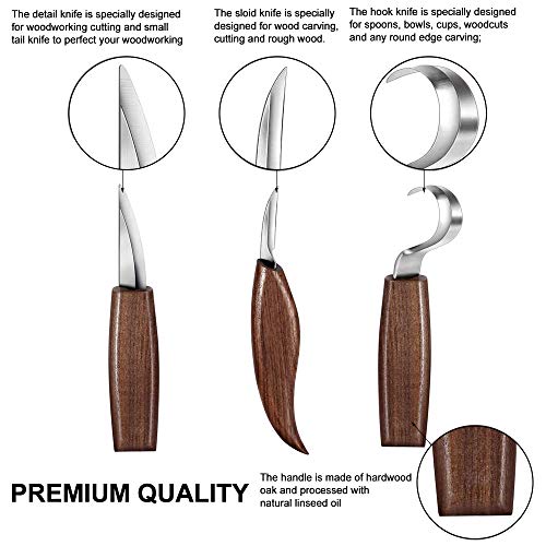 Herramienta para tallar madera, cuchillo para tallar ganchos, cuchillo de madera, cuchillo para tallar, cuchillo oblicuo, cuchillo para cuchara de cortar, cuenco, taza o trabajos de madera en general