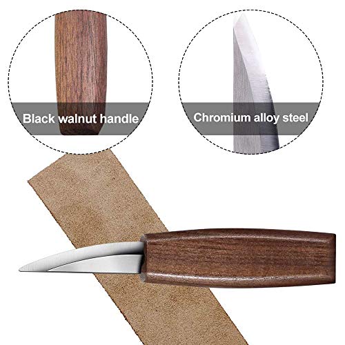 Herramienta para tallar madera, cuchillo para tallar ganchos, cuchillo de madera, cuchillo para tallar, cuchillo oblicuo, cuchillo para cuchara de cortar, cuenco, taza o trabajos de madera en general