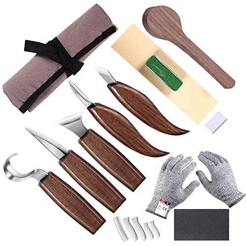 Herramienta para tallar madera, cuchillo para tallar ganchos, cuchillo de madera, cuchillo para tallar, cuchillo oblicuo, cuchillo para cuchara de cortar, cuenco, taza o trabajos de madera en general