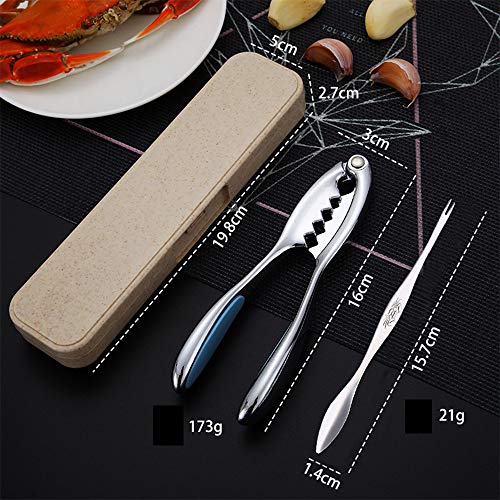 Herramientas de Cangrejo, Juego de 3 Piezas de Galleta de Mariscos, Juego de Herramientas de Mariscos, para Cangrejo / Nuez / Mariscos (Herramienta de Garra de Cangrejo + 2 Agujas de Cangrejo)